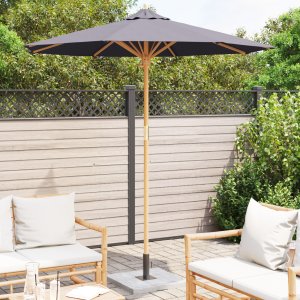 vidaXL Ciemnoszary parasol ogrodowy 217x230 cm z bambusa 3