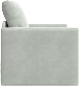 Sofa podłogowa Jednostkowa Konwertowalna Aksamitna 74x77x81 cm Jasnoszary 6