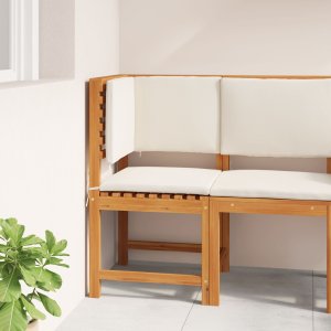 Fotel narożny z poduszkami z litego drewna akacjowego 3