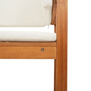 Fotel narożny z poduszkami z litego drewna akacjowego 7