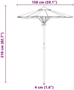vidaXL Parasol ogrodowy ciemnoszary 150x210 cm z bambusa 7