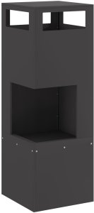 Palenisko ogrodowe vidaXL Ognisko Kwadratowe Czarne 35x35x100 cm Stal 2