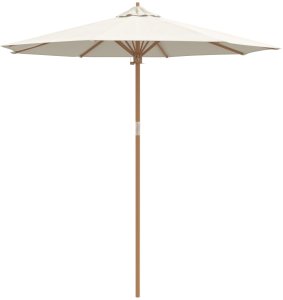 vidaXL Parasol ogrodowy Kremowy 240x260 cm z Bambusa 2