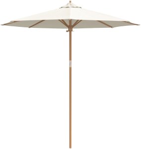 vidaXL Parasol ogrodowy Kremowy 240x260 cm z Bambusa 4