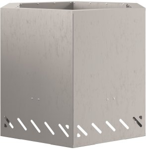 Palenisko ogrodowe vidaXL Ognisko Bezdymne Sześciokątne 58x58x51 cm Stal Wietrzejąca 4