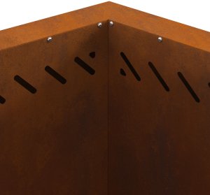 Palenisko ogrodowe vidaXL Ognisko Bezdymne Sześciokątne 58x58x51 cm Stal Wietrzejąca 7