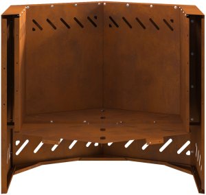 Palenisko ogrodowe vidaXL Ognisko Bezdymne Sześciokątne 58x58x51 cm Stal Wietrzejąca 9