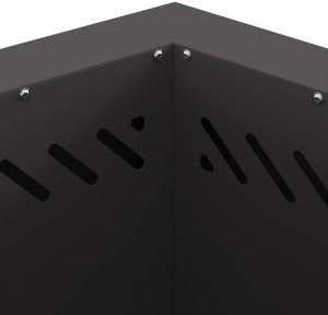 Bezdymny Piec Ogniskowy Sześciokątny Czarny 48x48x51 cm Stal 7