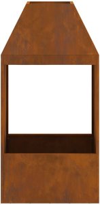 Kominek ogrodowy 50x50x100 cm - stal odporna na warunki atmosferyczne 1