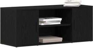 vidaXL Szafka RTV Czarny Dąb 100x35x40 cm Drewno inżynieryjne 3