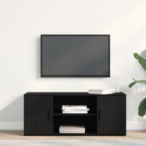 vidaXL Szafka RTV Czarny Dąb 100x35x40 cm Drewno inżynieryjne 4