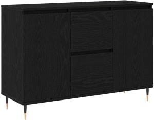 Szafka z drzwiami i szufladami Czarny Dąb 101,5x35x70 cm 2