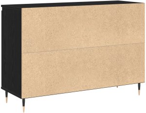 Szafka z drzwiami i szufladami Czarny Dąb 101,5x35x70 cm 7