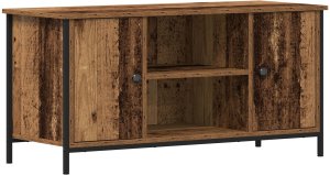 vidaXL Stolik Na Telewizor Stare Drewno 100x40x50 cm 2