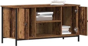 vidaXL Stolik Na Telewizor Stare Drewno 100x40x50 cm 3