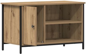 vidaXL Szafka na telewizor z dębu rzemieślniczego 80x40x50 cm i stali 5