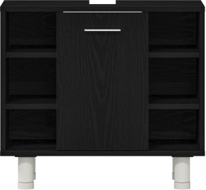 vidaXL Szafka Łazienkowa Czarny Dąb 60x32x54 cm z Drewna Inżynieryjnego 7