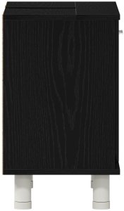 vidaXL Szafka Łazienkowa Czarny Dąb 60x32x54 cm z Drewna Inżynieryjnego 8