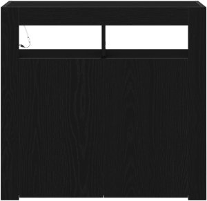 vidaXL Szafka z oświetleniem LED, czarny dąb, 80x35x75 cm 6