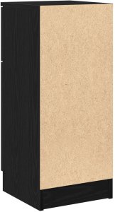 Czarny Dębowy Kredens 30x30x70 cm Wykonany z Drewna Inżynieryjnego 6