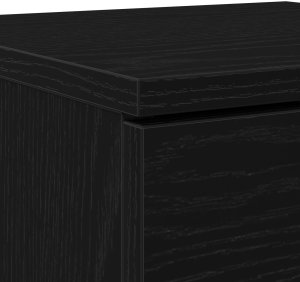 Czarny Dębowy Kredens 30x30x70 cm Wykonany z Drewna Inżynieryjnego 10