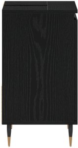 vidaXL Szafka pod umywalkę Czarny Dąb 65x33x60 cm Drewno inżynieryjne 4