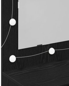 vidaXL Szafka z lustrem LED w czarnym dębie - 90x31,5x62 cm 7