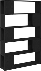 regał Czarny Dąb 100x24x155 cm z materiału drewnopochodnego 1