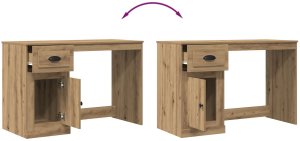 Biurko vidaXL Dąb Artisan 115 cm x 50 cm 9