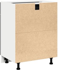 vidaXL Czarny dąb szafka na dno z szufladą - 60x46x81,5 cm wykonana z drewna inżynieryjnego (863267) 6