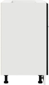 vidaXL Czarny dąb szafka na dno z szufladą - 60x46x81,5 cm wykonana z drewna inżynieryjnego (863267) 8