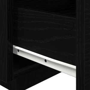 vidaXL Szafka nocna z lampkami LED Czarny Dąb 40x39x37 cm 9