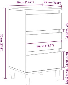 vidaXL Szafka nocna z postarzanego drewna 40x35x70 cm z drewna inżynieryjnego 11