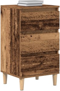 vidaXL Szafka nocna z postarzanego drewna 40x35x70 cm z drewna inżynieryjnego 3