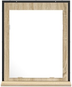 Lustro vidaXL Lustro łazienkowe z półką Sonoma Oak 50x12x60 cm 5