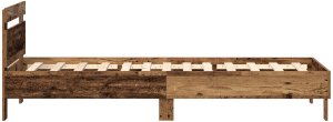 vidaXL Łóżko z oświetleniem LED Stary drewniany 75x190 cm Drewno inżynieryjne 7