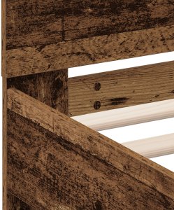 vidaXL Łóżko z oświetleniem LED Stary drewniany 75x190 cm Drewno inżynieryjne 9