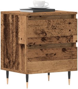 vidaXL Szafka nocna Stare drewno 40x35x50 cm Drewno inżynieryjne 3