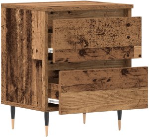 vidaXL Szafka nocna Stare drewno 40x35x50 cm Drewno inżynieryjne 5