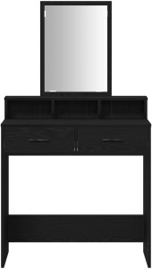 Toaletka Czarny dąb MDF i szkło 79 x 41 x 140 cm Toaletka 6