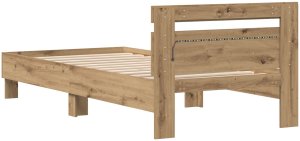 Ramka łóżka z oświetleniem LED Dąb Artisan 100x200 cm 8