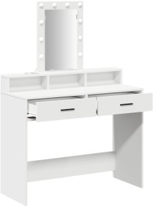 vidaXL Toaletka Biała MDF 100 x 41 x 140 cm Toaletka Prostokątna 4