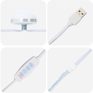 Toaletka z LED-owym podświetleniem, biała, 50x41x135 cm 11