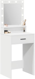 Toaletka z LED-owym podświetleniem, biała, 50x41x135 cm 3