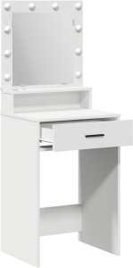 Toaletka z LED-owym podświetleniem, biała, 50x41x135 cm 4