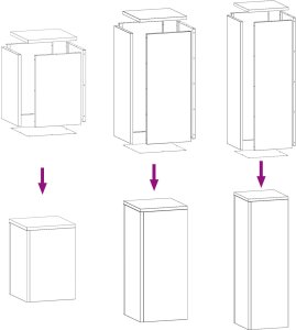 Stojaki na rośliny na zewnątrz Filary 3 szt. Biała Stal 10