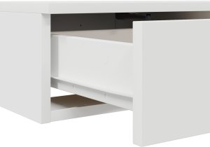 Stolik nocny Biały Drewno inżynieryjne 150 x 36,5 x 16,5 cm 9