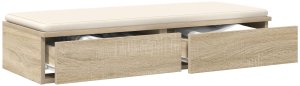 vidaXL Szuflady pod łóżko Sonoma, Dąb, 75x36,5x16,5 cm 3