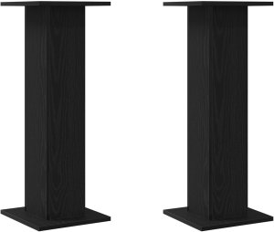 Stojaki na głośniki 2 sztuki, Dąb Czarny, 30x30x80 cm, materiał drewnopochodny 2