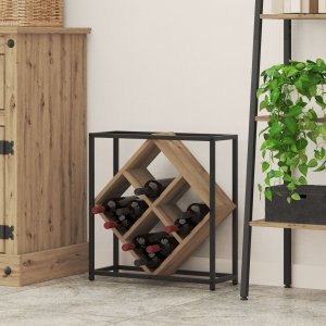 Stojaki na wino Dąb rzemieślniczy Materiał drewnopochodny Średni 1